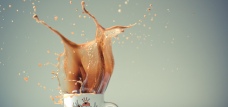 Coffee cup explosion